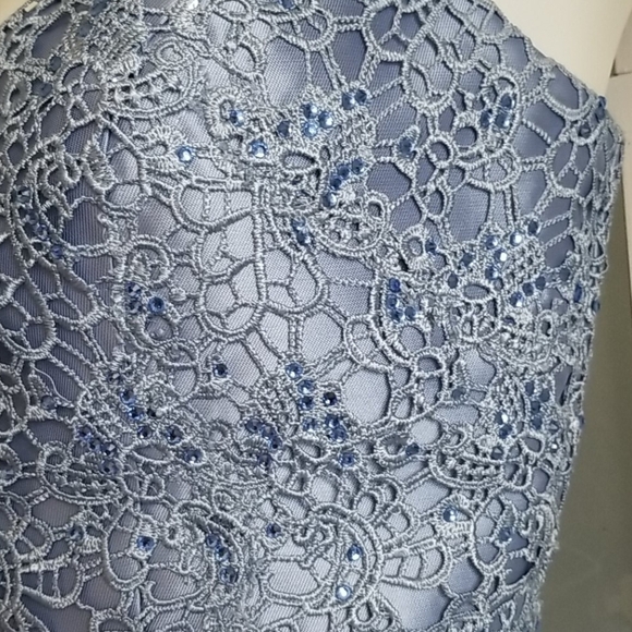 𝅺alyce Paris Formal Prom Dress Light Pale Blue 2 Piece Size 4 - Picture 6 of 16